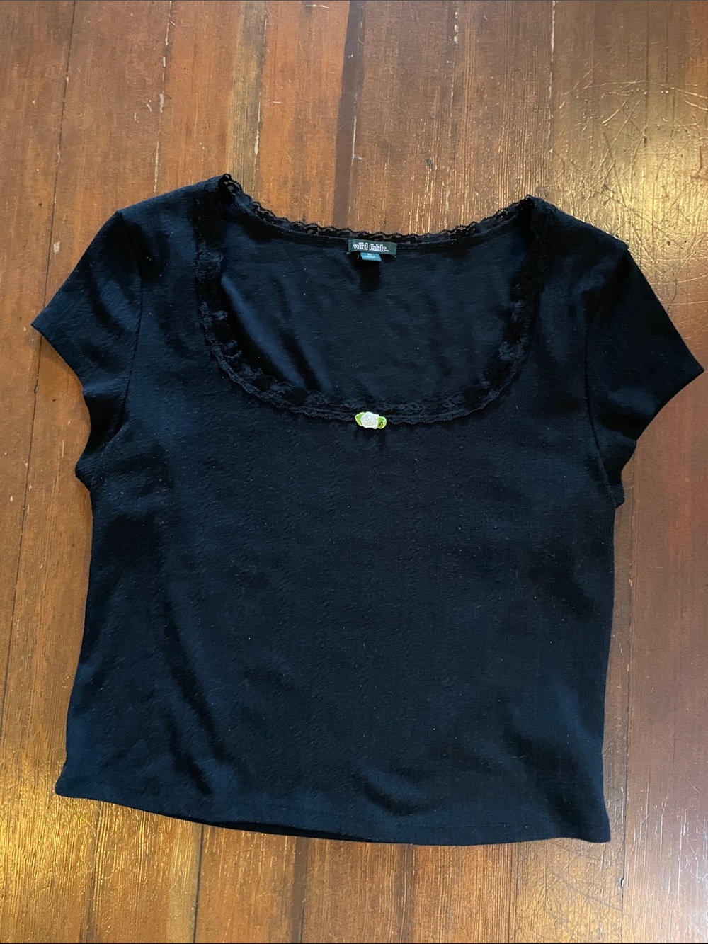 Wild Fable Lace Trim Crop Top